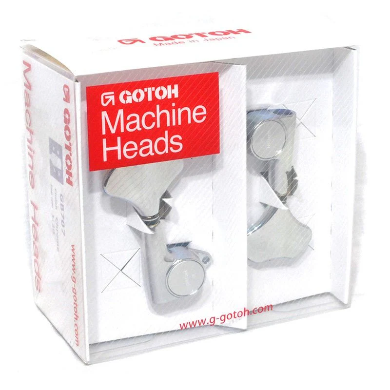 Gotoh GB707 Series Electric Bass Guitar Tuning Machines in Chrome Finish (4-inline) - Image 3