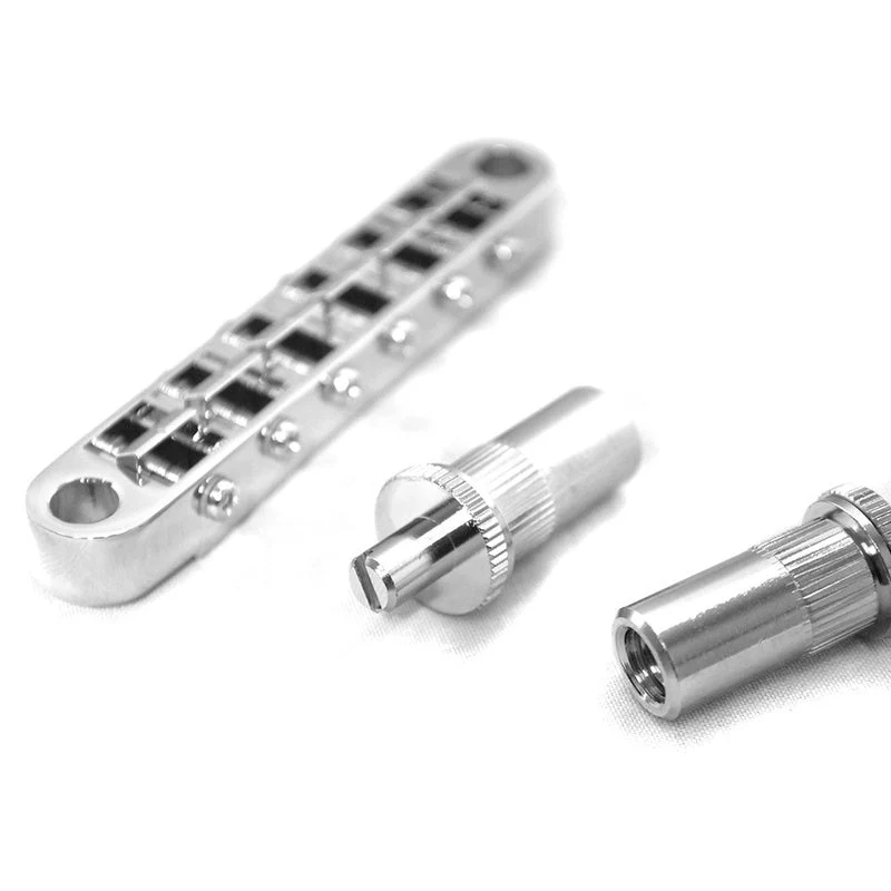 Gotoh GE103BT Tune-O-Matic Electric Guitar Bridge (Nashville) in Chrome Finish - Image 2