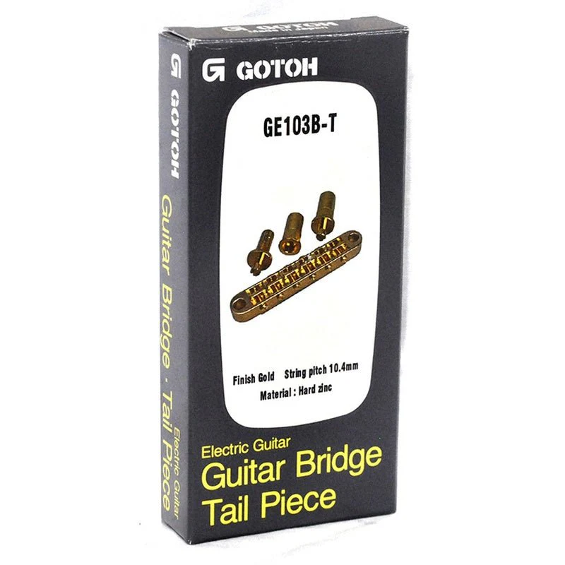 Gotoh GE103BT Tune-O-Matic Electric Guitar Bridge (Nashville) in Gold Finish - Image 3
