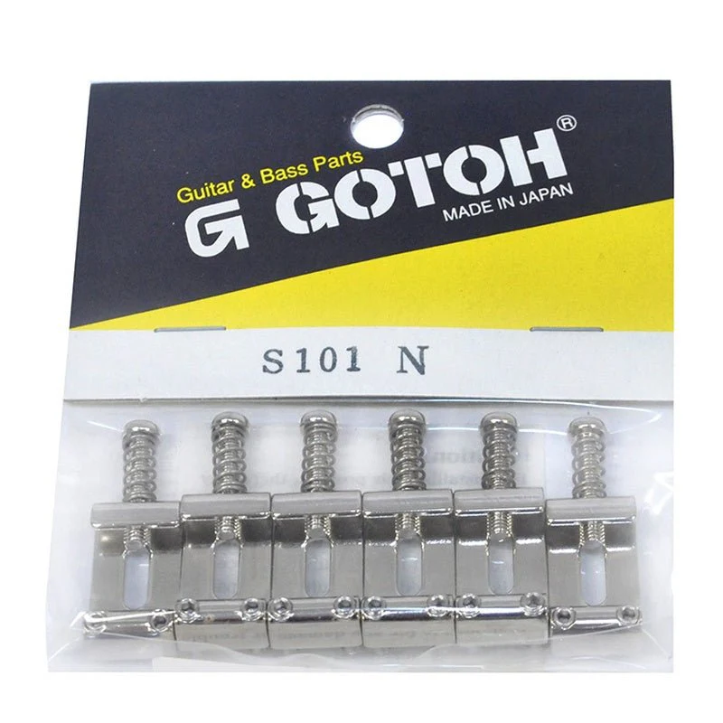 Gotoh S101 Series Bent-steel 11.3mm Electric Guitar Saddles in a Nickel finish (Set of 6) - Image 3