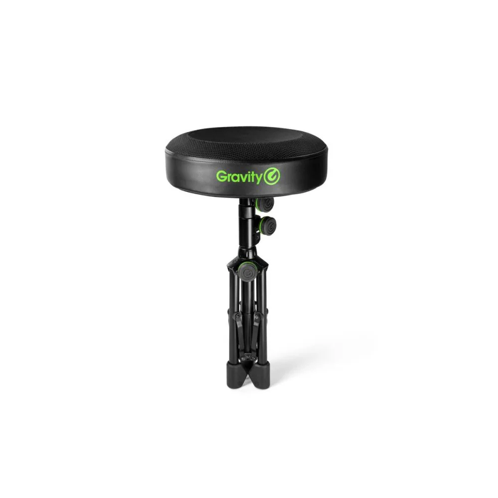 Gravity FDSEAT1 Round Musicians Stool Foldable Adjustable Height - Image 4
