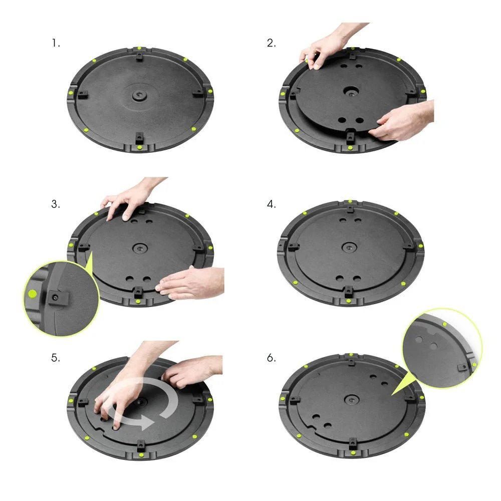 Gravity SSP WBSET1 Speaker Stand (35mm) w/ Flat Round Cast Iron Base Up to 1.8M & 40Kg Black - Image 12