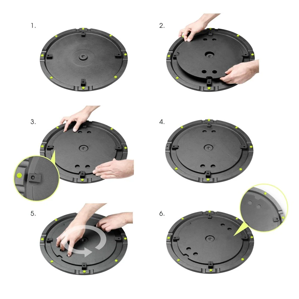 Gravity SSP WBSET1W Speaker Stand (35mm) w/ Flat Round Cast Iron Base Up to 1.8M & 40Kg White - Image 12