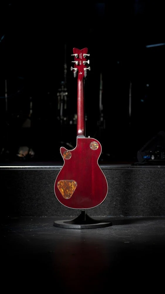 Gretsch G6134TFM-NH Nigel Hendroff Penguin Ebony FB Dark Cherry Metallic Flame Pre-Loved - Image 11