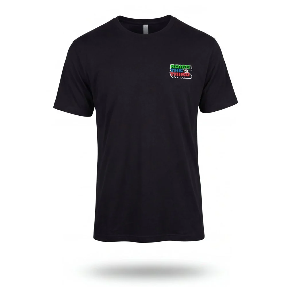 Gsus4 Merch T-Shirt "Raise The Third" Mascot Black CLEARANCE - Image 2