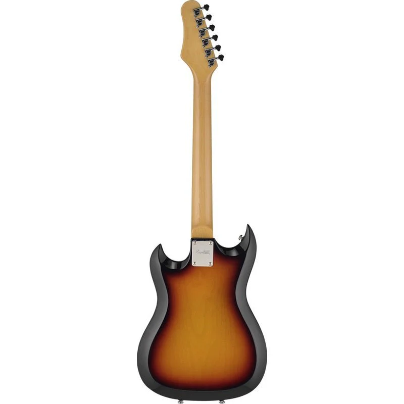Hagstrom H-II Retroscape Guitar in 3 Tone Sunburst - Image 2