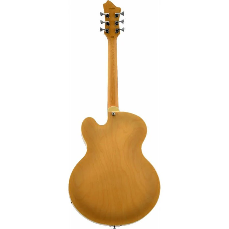 Hagstrom HJ500 Hollow Body Guitar in Natural Gloss - Image 2