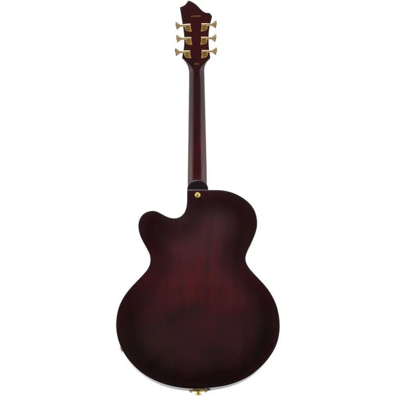 Hagstrom HL550 Hollow Body Guitar in Natural Mahogany Gloss - Image 2