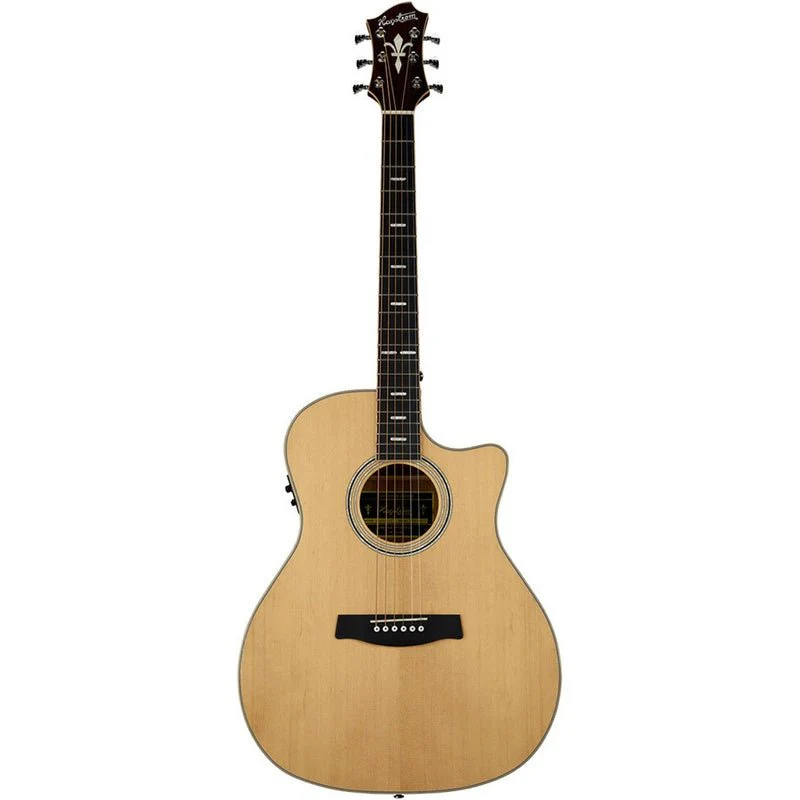 Hagstrom Orsa Series Grand Auditorium AC/EL Guitar with Cutaway in Natural