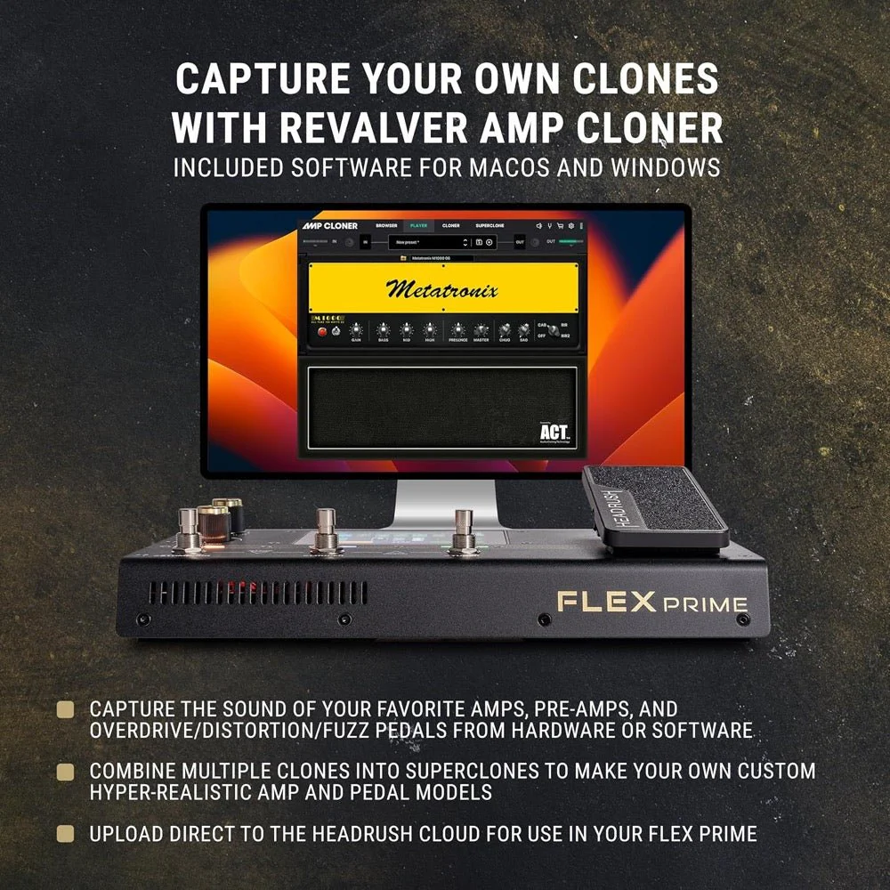 Headrush FLEX PRIME Compact Multi FX Processor w/ 4" Touchscreen & WiFi / Bluetooth - Image 6