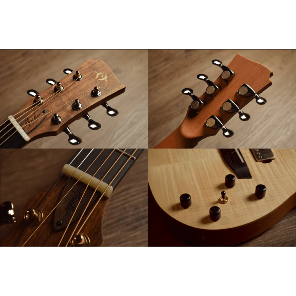 Healer Acoustic Custom Chamber Guitar w/ Dual Pickup System HAC-2H NA - Image 6