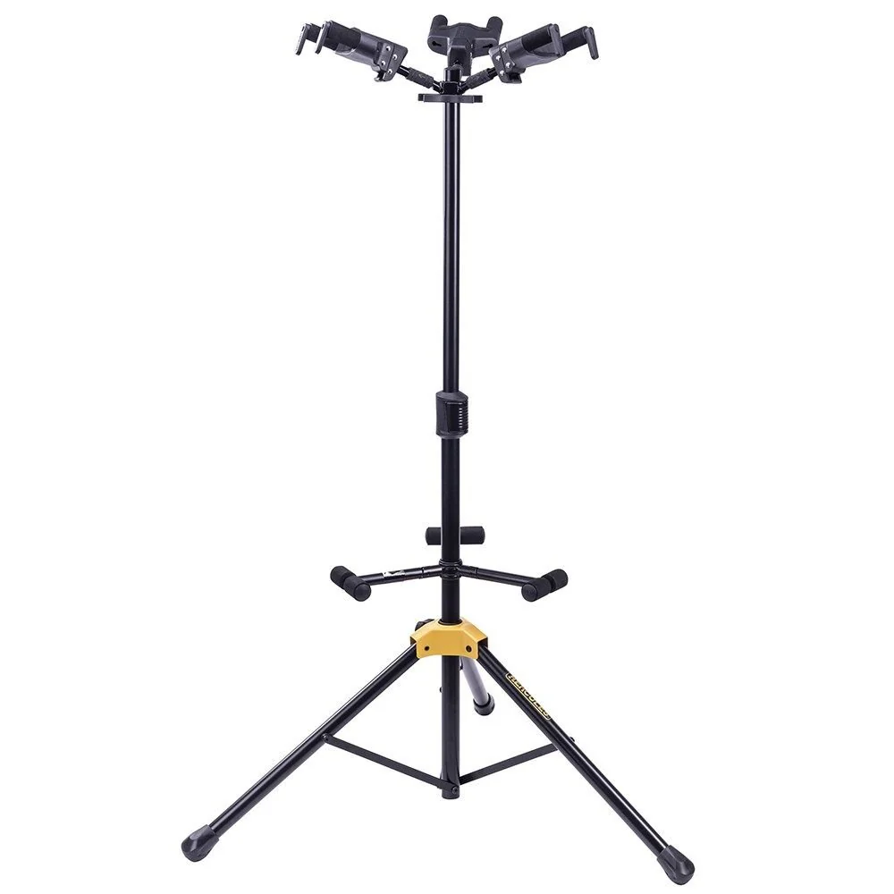 Hercules GS432B Plus Triple Guitar Stand w/ Auto Grip System & Foldable Backrest