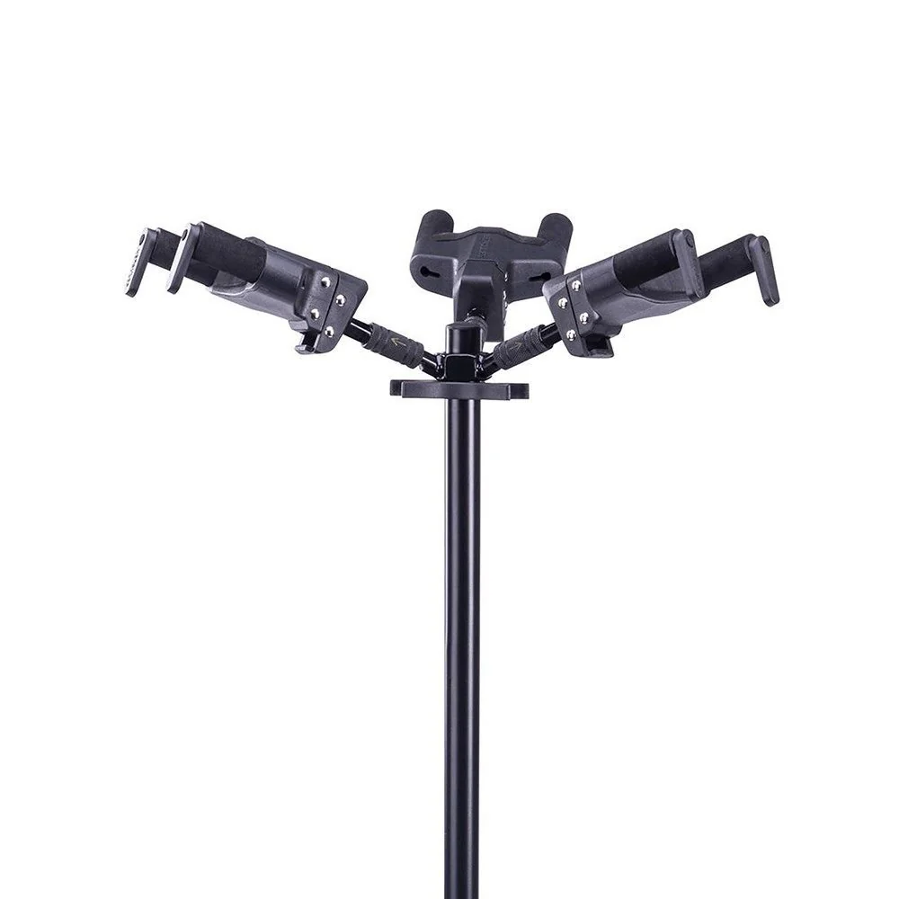 Hercules GS432B Plus Triple Guitar Stand w/ Auto Grip System & Foldable Backrest - Image 3