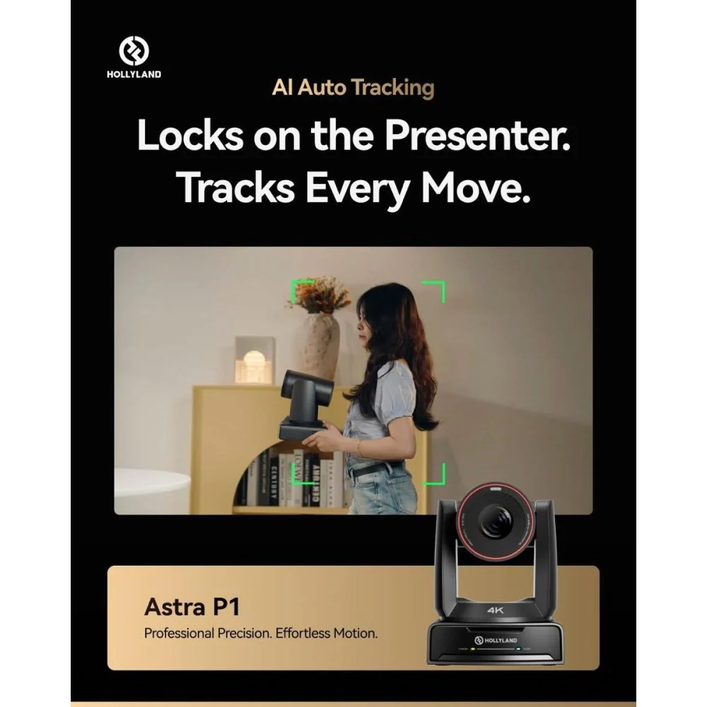 Hollyland Astra P1 UHD 4K NDI PTZ Camera w/ 30x Optical Zoom - Image 7