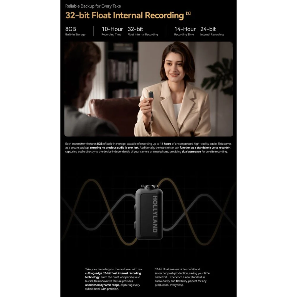 Hollyland LARK MAX 2 Ultimate Combo 2TX + 2RX + OWS Earphones AU Stock - Image 10