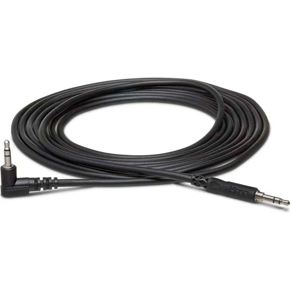 Hosa CMM110R Stereo Interconnect 3.5mm TRS To RIGHT-ANGLE 3.5mm TRS 10 Ft / 3m