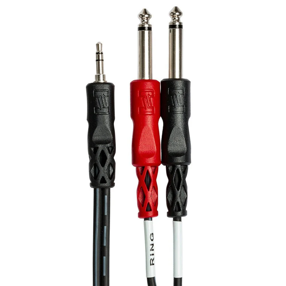 Hosa CMP159 Stereo Breakout Y-Cable 3.5mm TRS To Dual 1/4 TS 10 Ft / 3m - Image 2