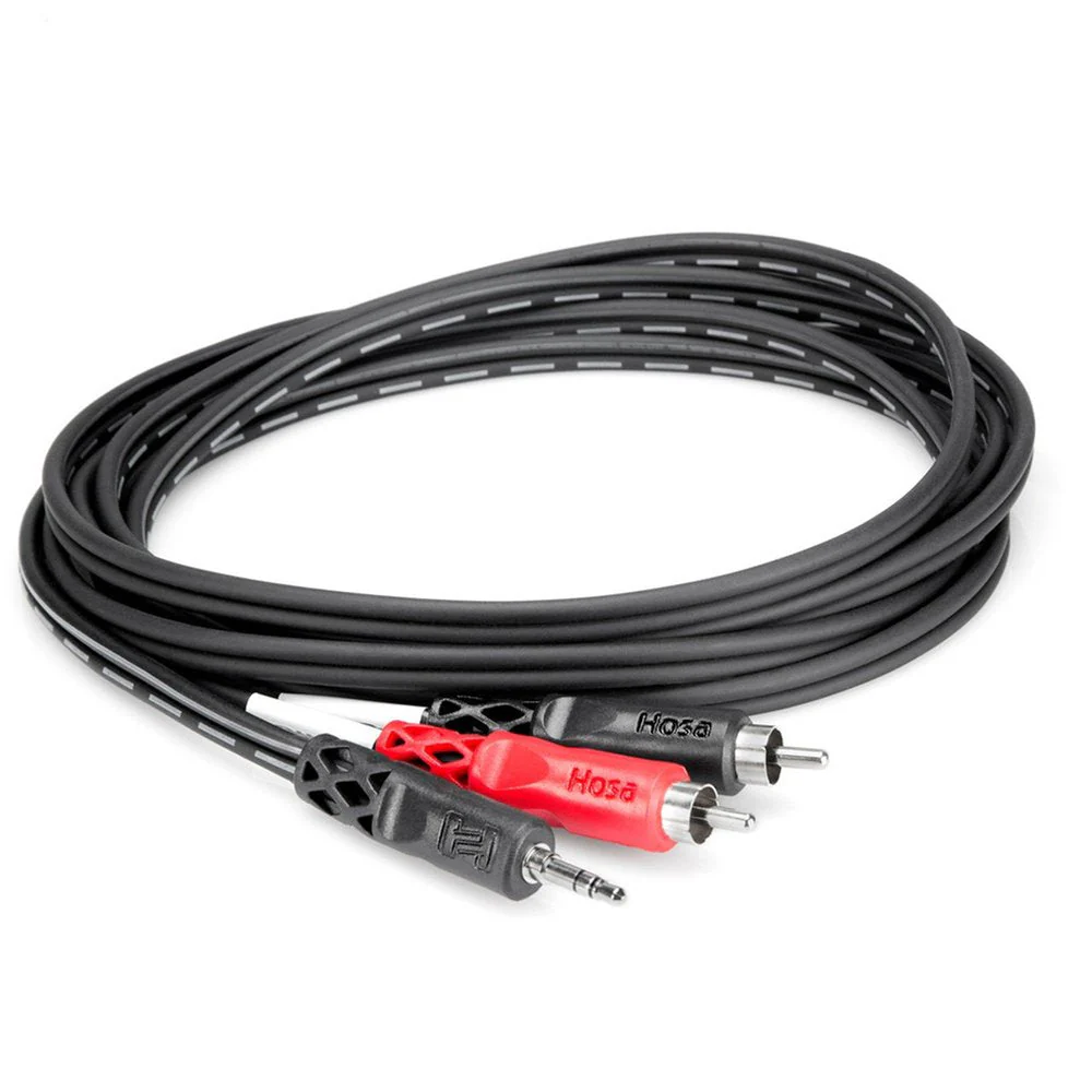 Hosa CMR210 Stereo Breakout Y-Cable 3.5mm TRS To Dual RCA 10 Ft / 3m - Image 4