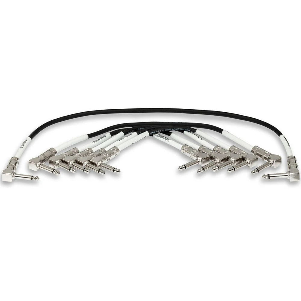 Hosa CPE411 Guitar Patch Cable RIGHT-ANGLE To Same 6 Pc in Various Lengths