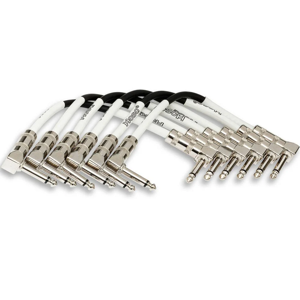 Hosa CPE606 Guitar Patch Cable RIGHT-ANGLE To Same 6 Pc & 6 Inch / 15cm