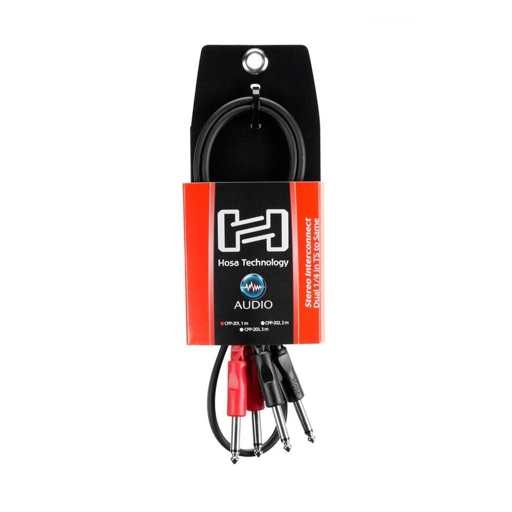 Hosa CPP201 Stereo Interconnect Dual 1/4 Straight TS To Same 1 M - Image 5