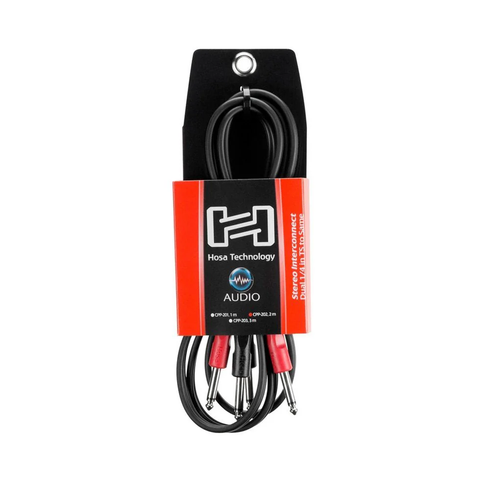 Hosa CPP202 Stereo Interconnect Dual 1/4 Straight TS To Same 2 M - Image 5