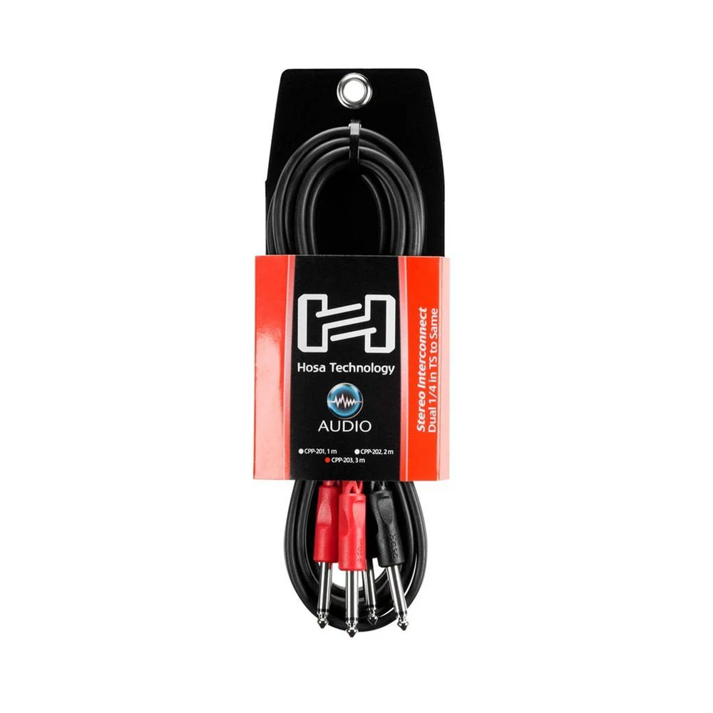 Hosa CPP203 Stereo Interconnect Dual 1/4 Straight TS To Same 3 M - Image 5