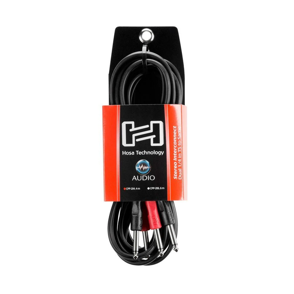 Hosa CPP204 Stereo Interconnect Dual 1/4 Straight TS To Same 4 M - Image 5