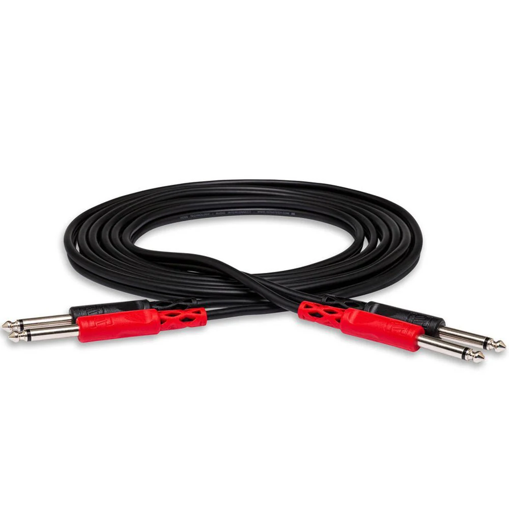 Hosa CPP206 Stereo Interconnect Dual 1/4 Straight TS To Same 6 M