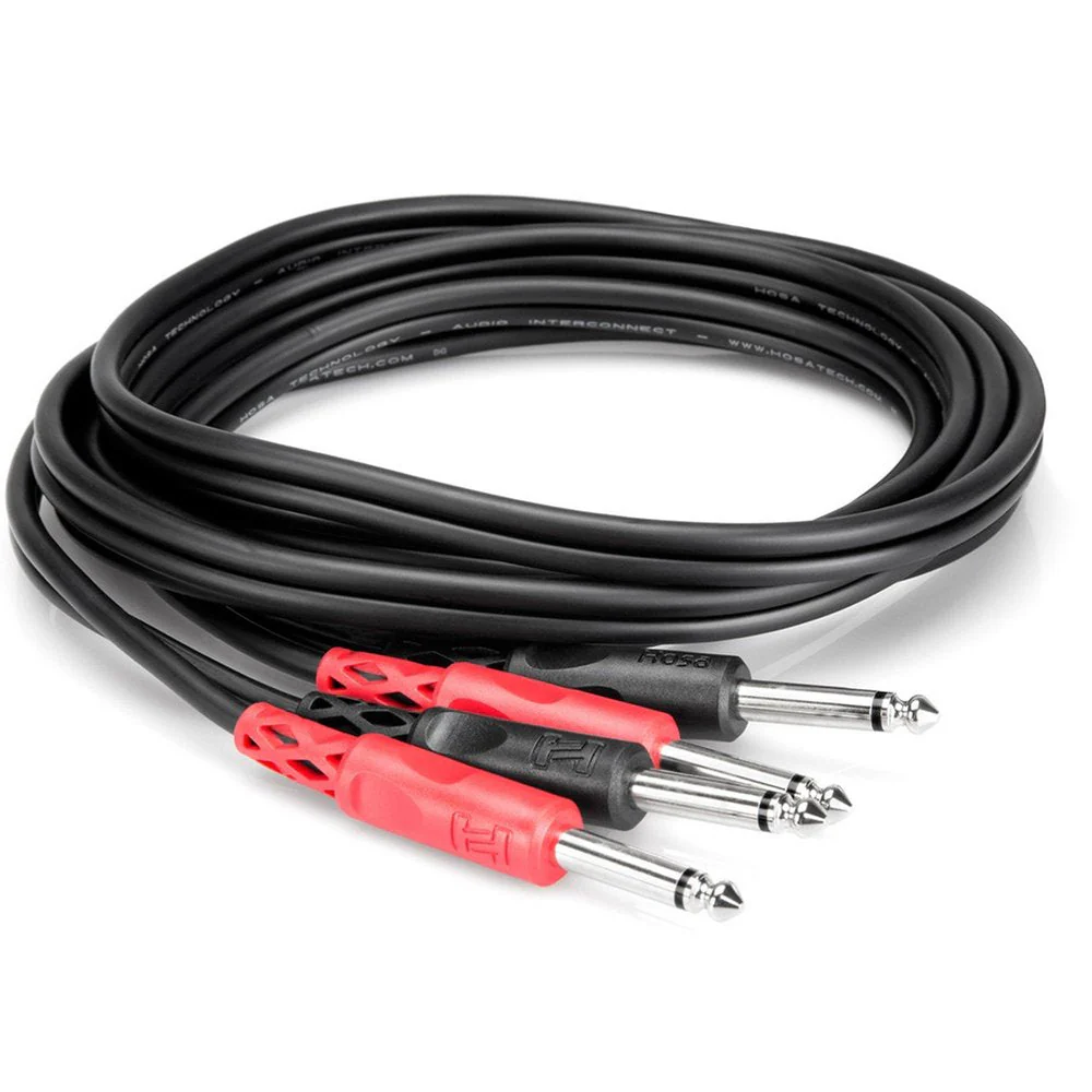 Hosa CPP206 Stereo Interconnect Dual 1/4 Straight TS To Same 6 M - Image 4