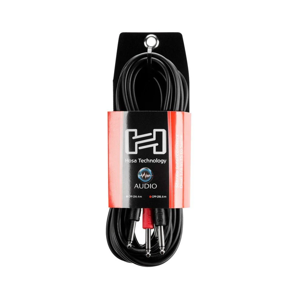 Hosa CPP206 Stereo Interconnect Dual 1/4 Straight TS To Same 6 M - Image 5
