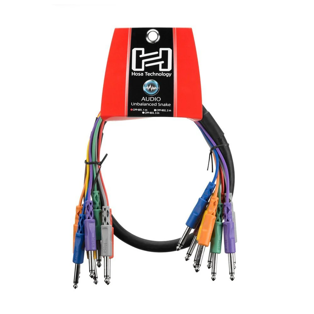 Hosa CPP801 Unbalanced Snake 1/4" Straight TS To Same 1 M - Image 5