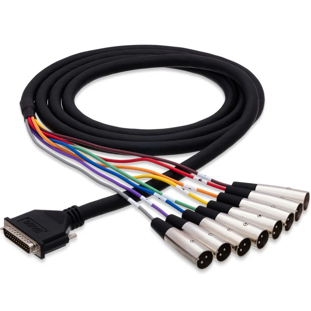 Hosa DTM803 D-SUB Balanced Snake DB25 to 8x XLR Male 3 M