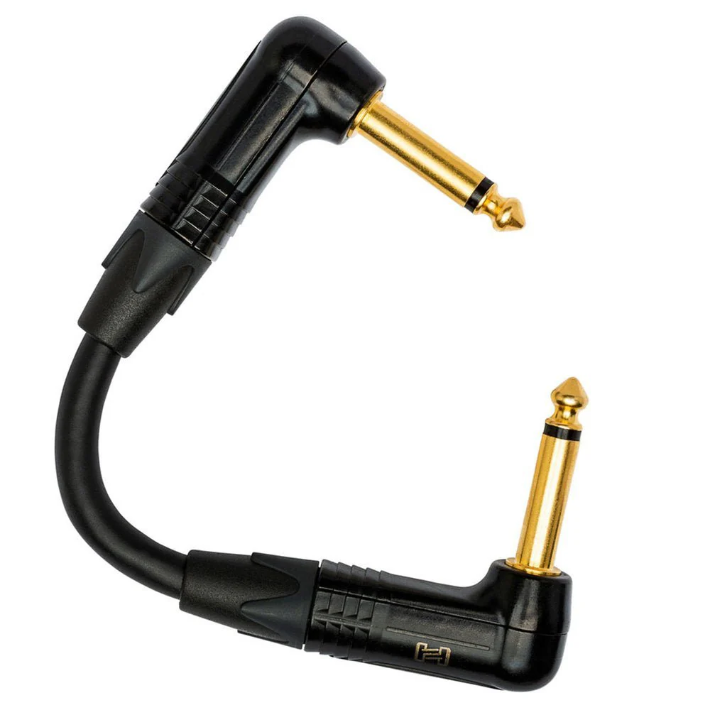Hosa EDGE CGK000.5RR Neutrik Guitar Patch Cable RIGHT-ANGLE To Same 6 In / 15cm - Image 4