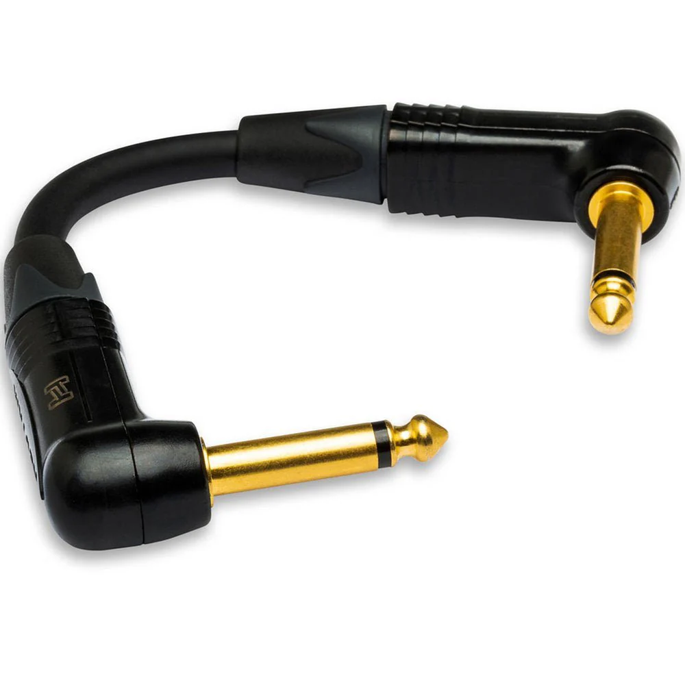 Hosa EDGE CGK000.5RR Neutrik Guitar Patch Cable RIGHT-ANGLE To Same 6 In / 15cm - Image 5