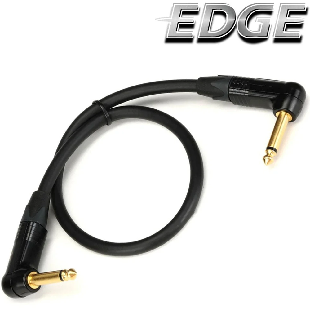 Hosa EDGE CGK001.5RR Neutrik Guitar Patch Cable RIGHT-ANGLE To Same 18 In / 45cm