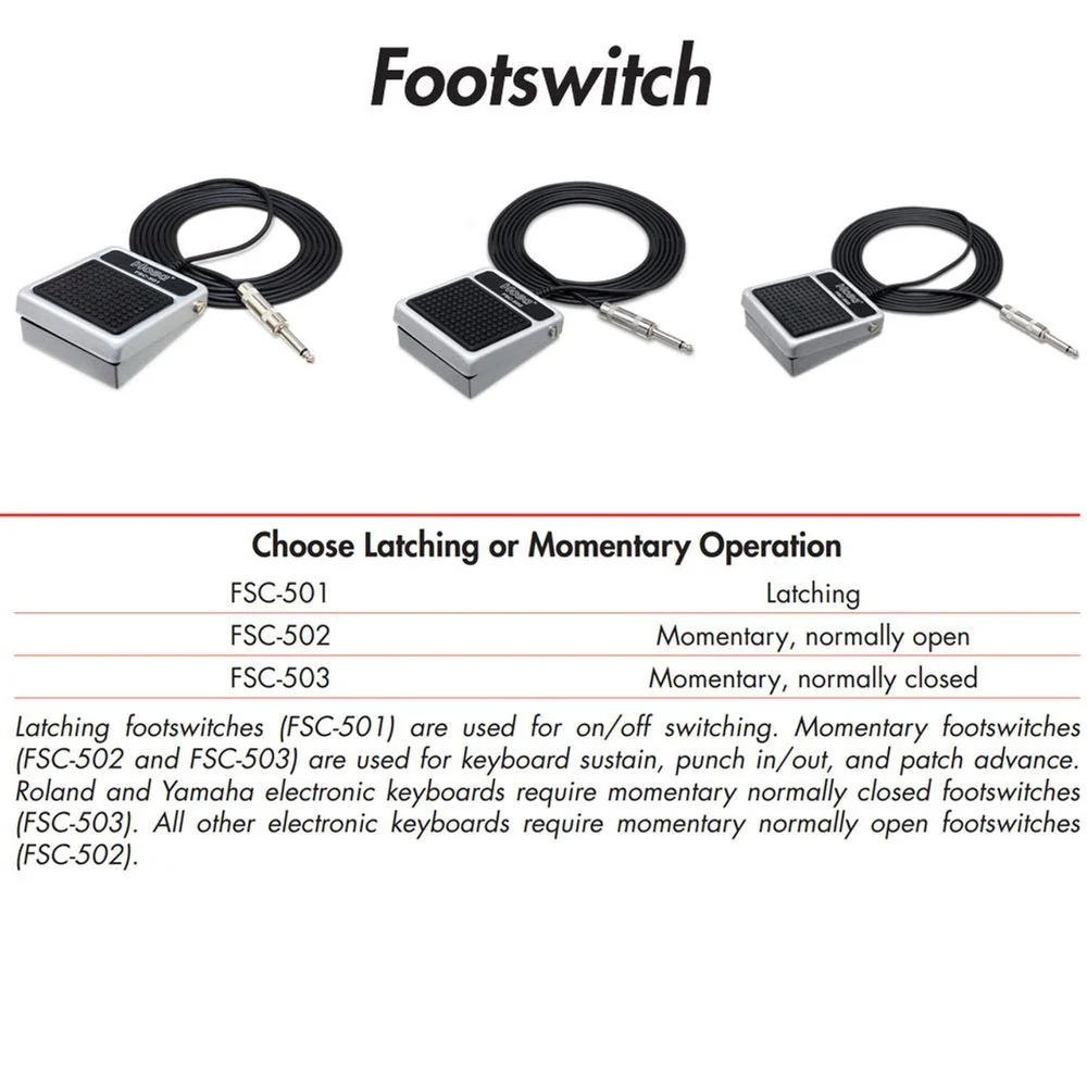 Hosa FSC501 Single Latching Footswitch - Image 2