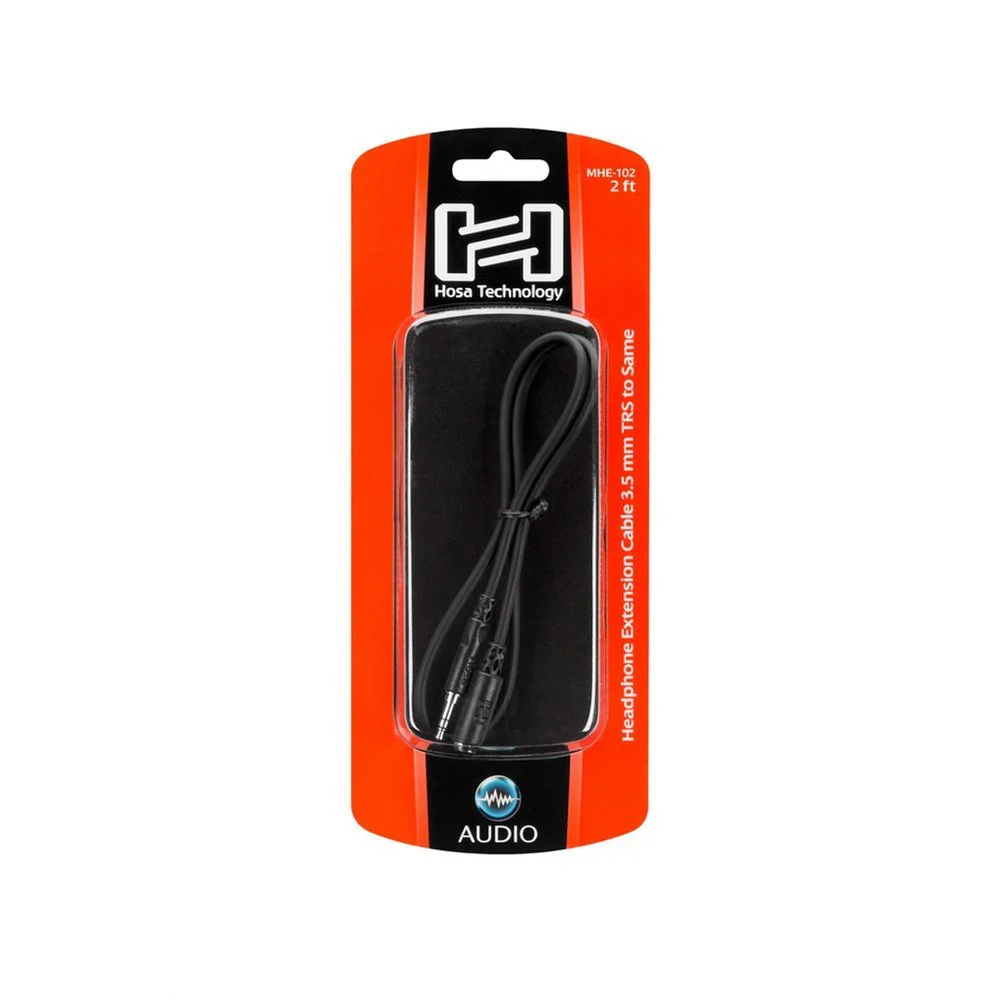 Hosa MHE102 Headphone Extension Cable 3.5mm TRS Male To Female 2 Ft / 0.61m - Image 5