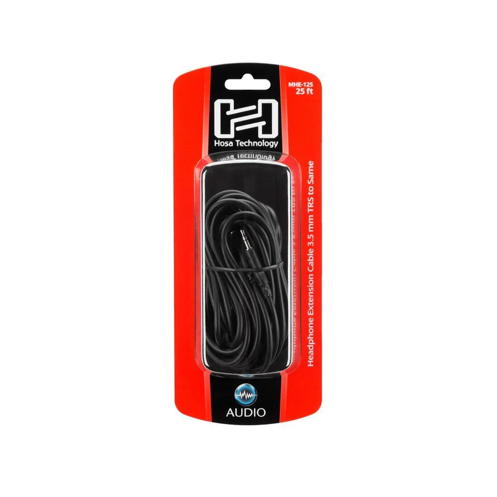 Hosa MHE125 Headphone Extension Cable 3.5mm TRS Male To Female 25 Ft / 7.6M - Image 5