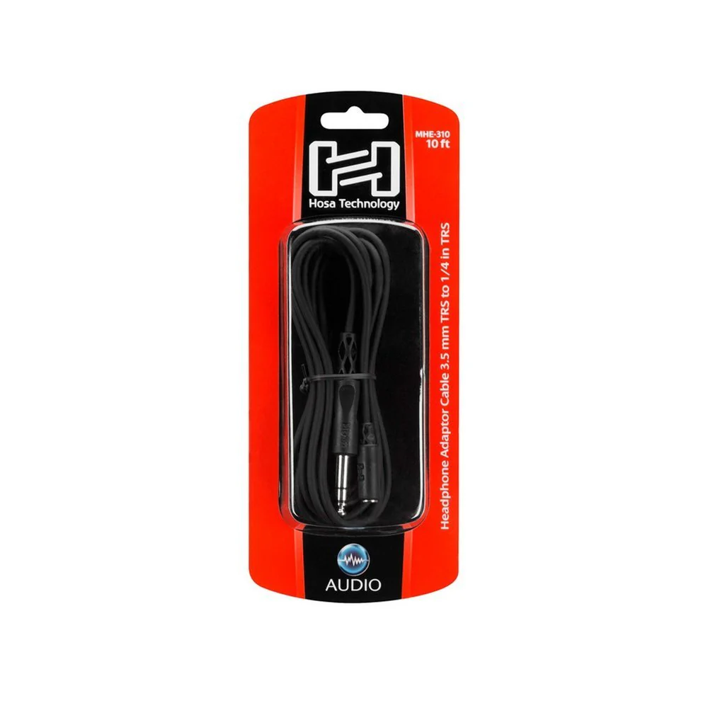 Hosa MHE310 Headphone Extension Cable 3.5mm TRS Female To 1/4" Male 10 Ft / 3M - Image 4