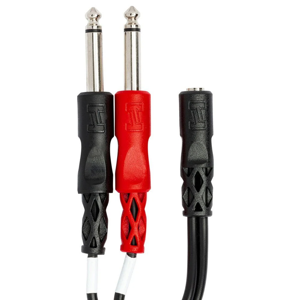 Hosa YMP434 Stereo Breakout Y-Cable Adapter Dual 1/4" TS to 3.5mm TRS Female - Image 3