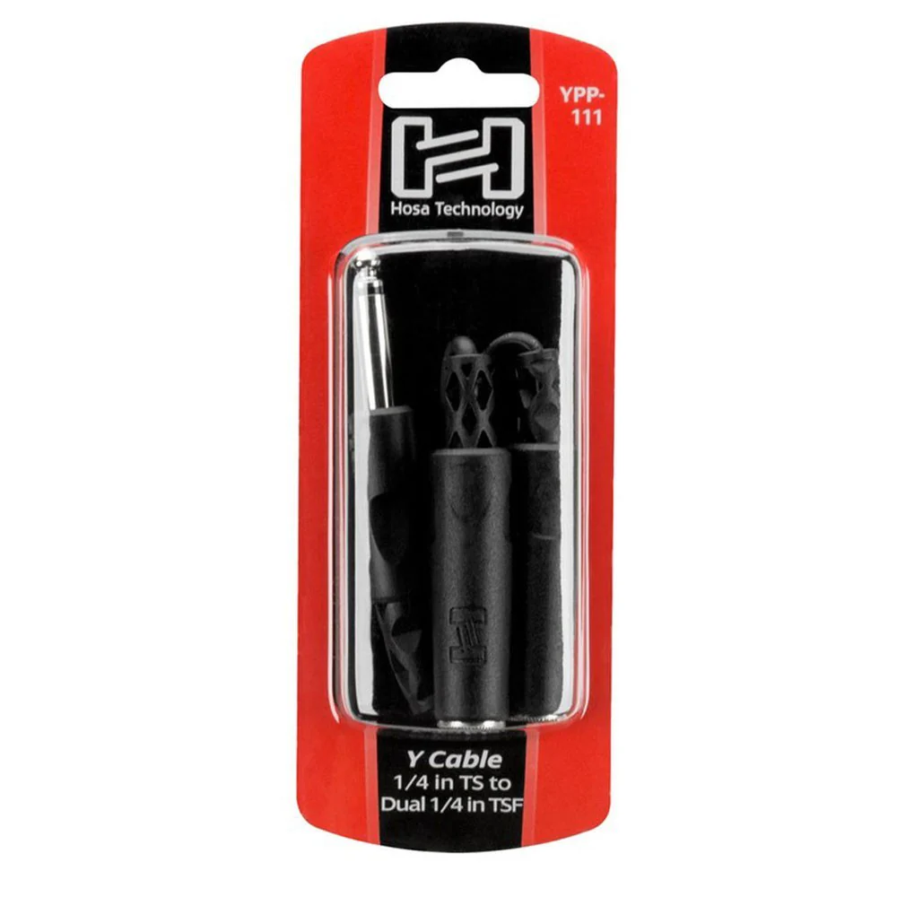 Hosa YPP111 Signal Duplicate Y-Cable Adapter 1/4" TS To Dual 1/4" TS Female - Image 4