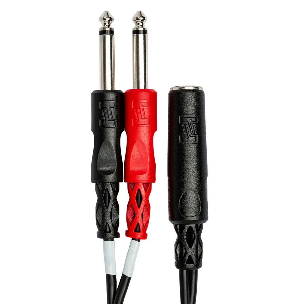 Hosa YPP136 Stereo Breakout Y-Cable Adapter 1/4" TRS Female To Dual 1/4" TS - Image 3