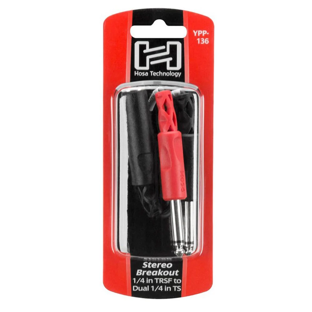 Hosa YPP136 Stereo Breakout Y-Cable Adapter 1/4" TRS Female To Dual 1/4" TS - Image 4