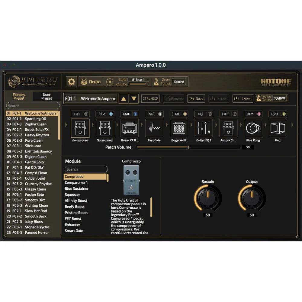 Hotone AMPERO Multi Effects Amp Modeller - Image 5