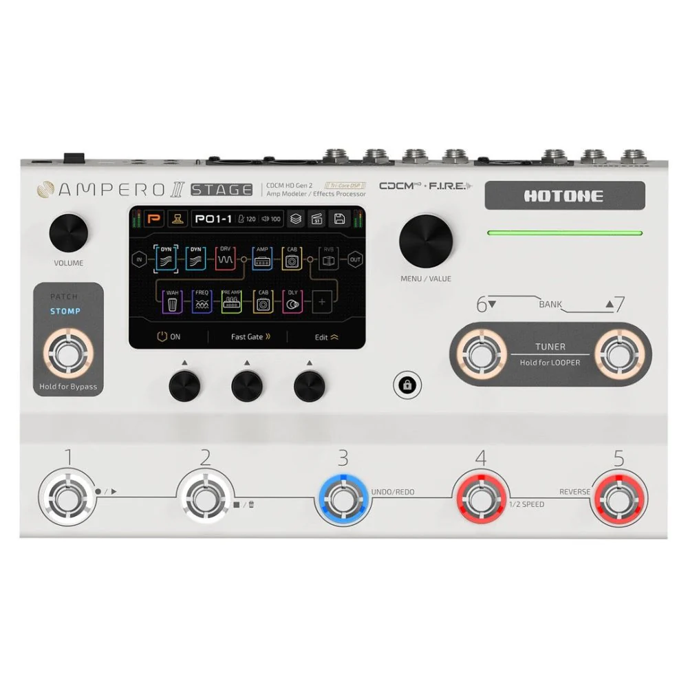 Hotone AMPERO II STAGE Tri-Core DSP Amp Modeller & Multi Effects Processor - Image 3