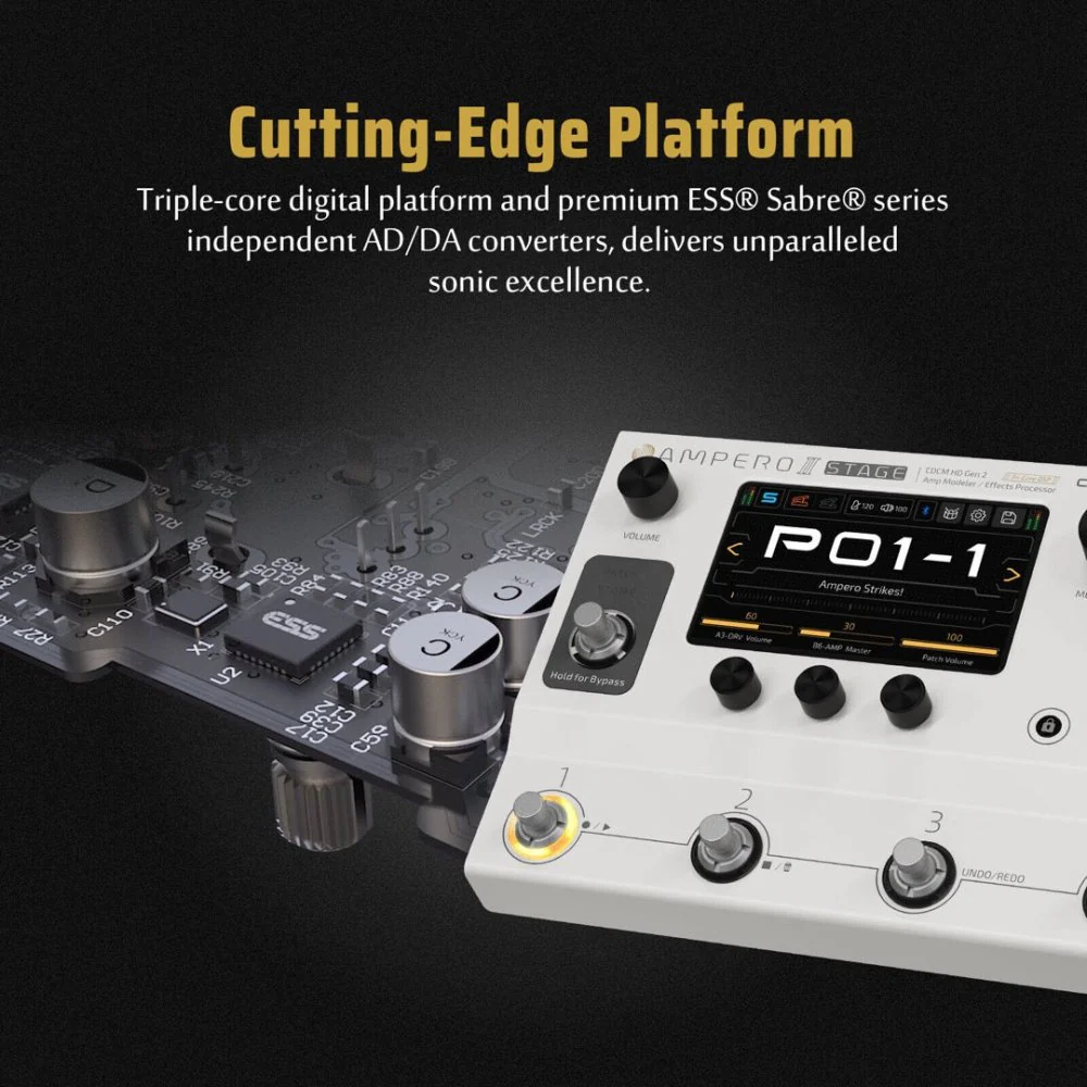 Hotone AMPERO II STAGE Tri-Core DSP Amp Modeller & Multi Effects Processor - Image 9