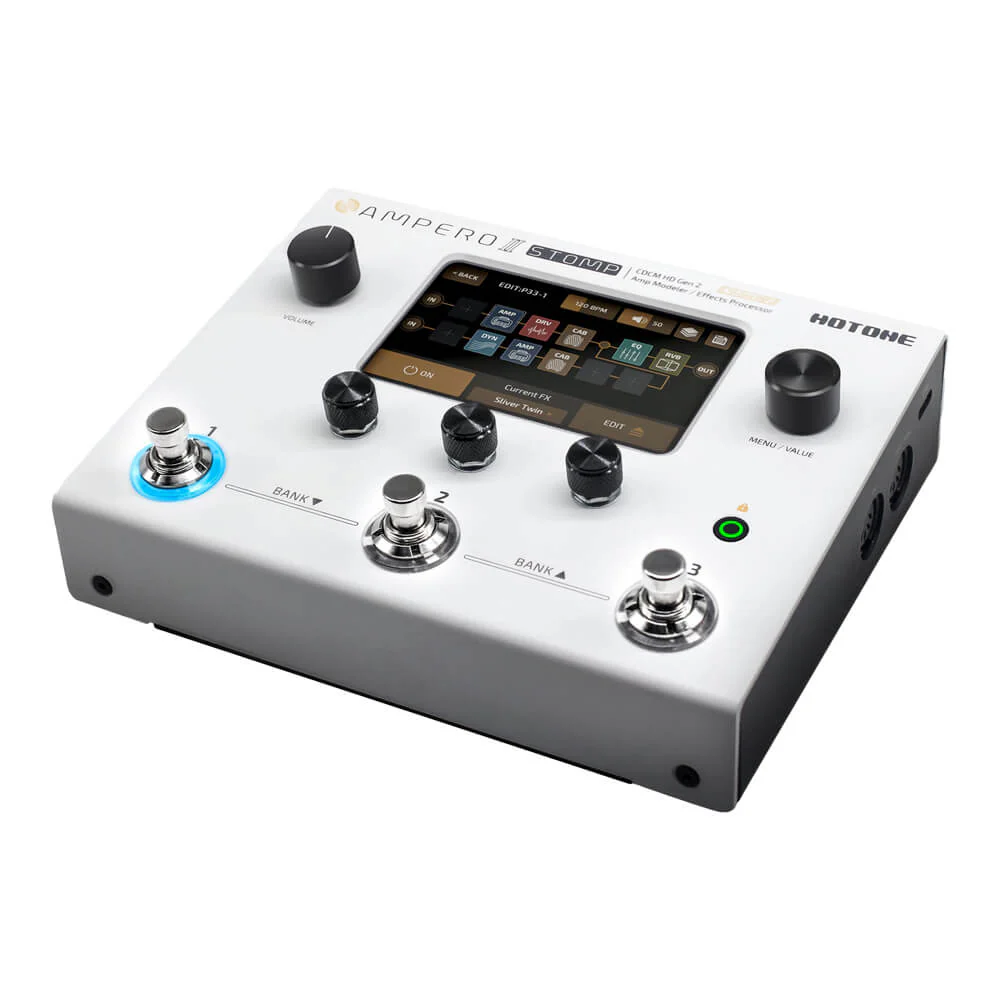 Hotone AMPERO II STOMP Tri-Core DSP Next Gen Amp Modeller & Multi Effects Processor - Image 2