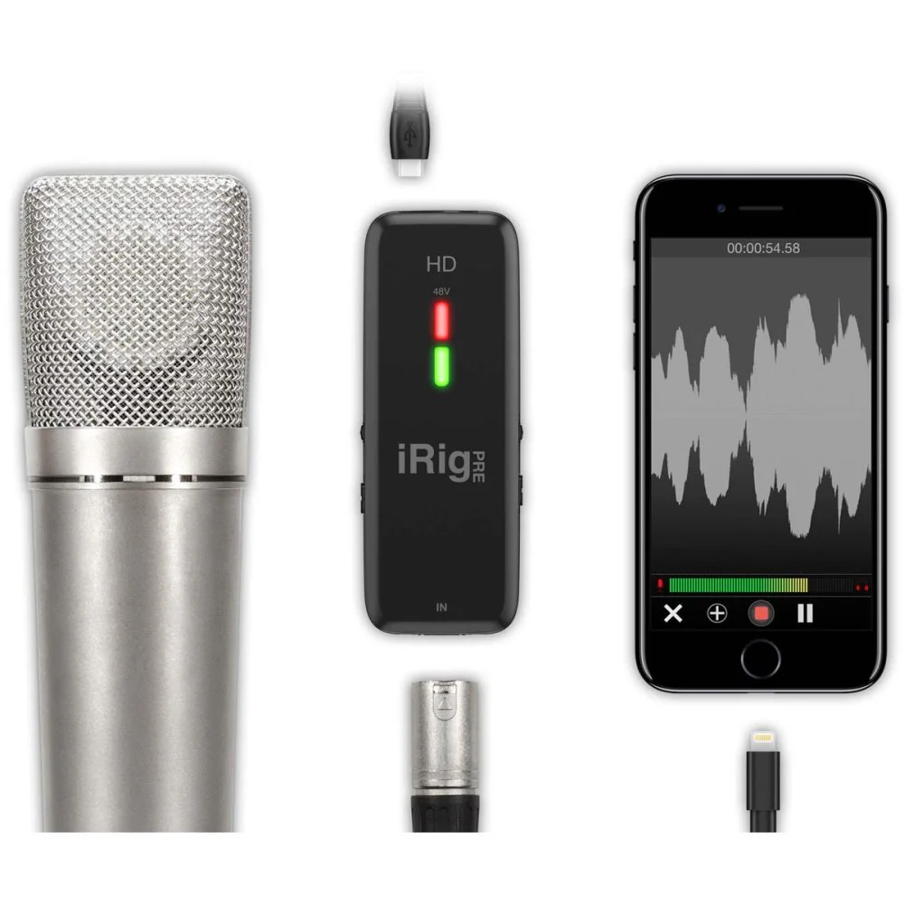 IK Multimedia iRig Pre HD iOS Microphone Preamp & Interface - Image 9