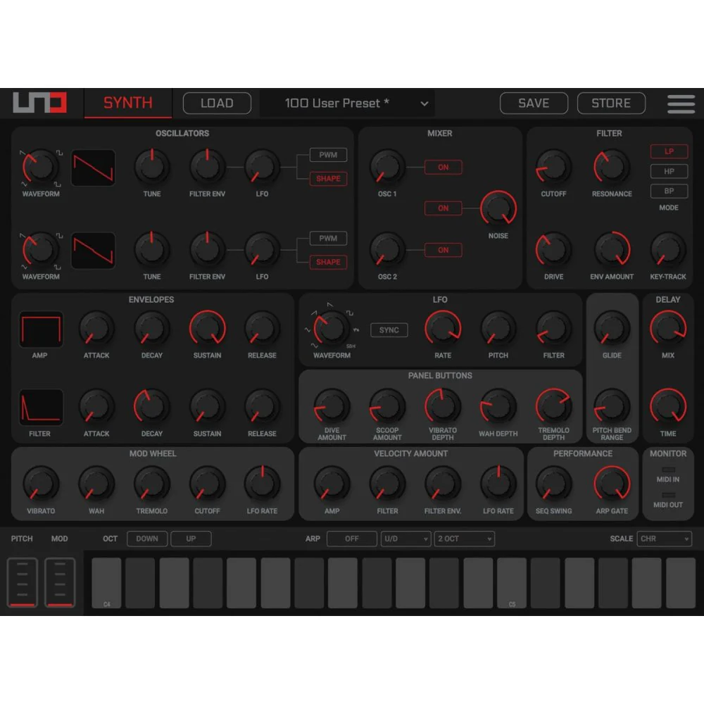 IK Multimedia UNO Synth Analog Desktop Synth Powered by Sound Machines - Image 8